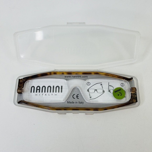 Nannini Compact Thin Folding Travel Reading Glasses +3 Made in Italy‎ - Picture 2 of 9